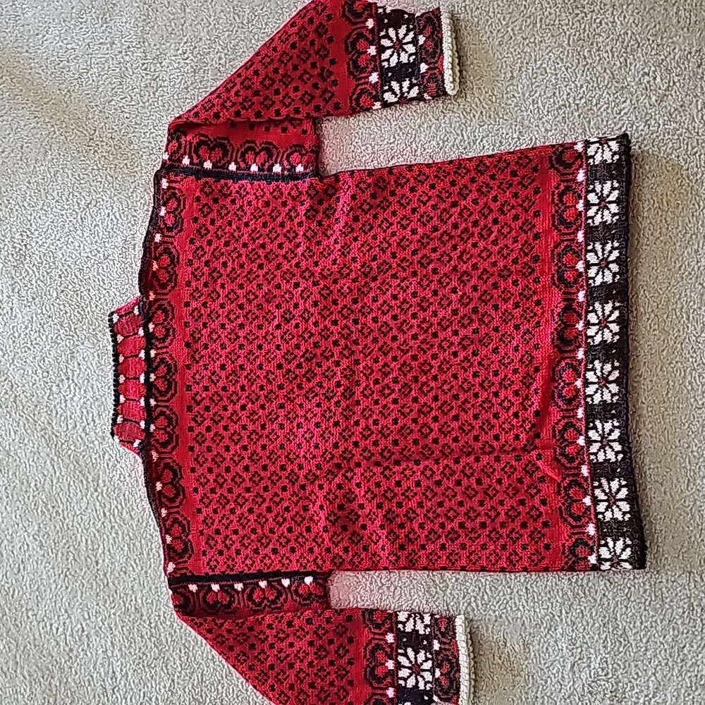Dale Of Norway Haukeli Pullover Sweater Faire Isle Nordic 100% Wool Red Small - Picture 6 of 15